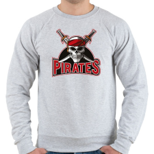 PRINTFASHION Pirates Logó - Férfi pulóver - Sport szürke férfi pulóver, kardigán