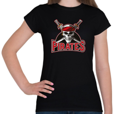 PRINTFASHION Pirates Logó - Női póló - Fekete