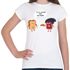 PRINTFASHION Pirítós fenyegetés - Női póló - Fehér női póló