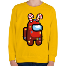 PRINTFASHION Piros among us karácsonyi égőkkel - Gyerek pulóver - Sárga gyerek pulóver, kardigán