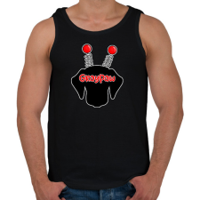 PRINTFASHION Piros bolondos méhecsketacskó - Férfi atléta - Fekete atléta, trikó