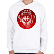 PRINTFASHION piros farkas - Gyerek kapucnis pulóver - Fehér gyerek pulóver, kardigán