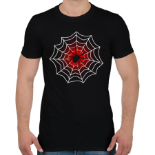 PRINTFASHION piros pók - Férfi póló - Fekete férfi póló