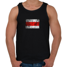 PRINTFASHION Piros sáv minimál - Férfi atléta - Fekete