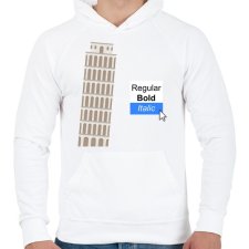 PRINTFASHION Pisai ferdetorony - Férfi kapucnis pulóver - Fehér férfi pulóver, kardigán