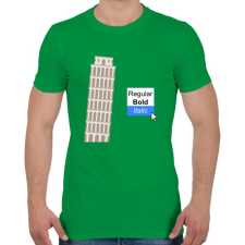 PRINTFASHION Pisai ferdetorony - Férfi póló - Zöld férfi póló