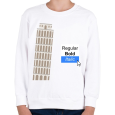 PRINTFASHION Pisai ferdetorony - Gyerek pulóver - Fehér