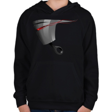 PRINTFASHION Piston - Gyerek kapucnis pulóver - Fekete gyerek pulóver, kardigán