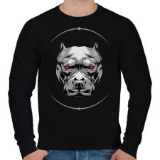 PRINTFASHION Pitbull fej - Férfi pulóver - Fekete férfi pulóver, kardigán
