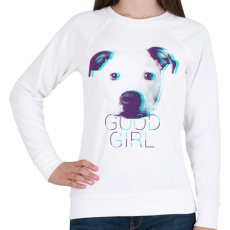 PRINTFASHION Pitbull - Good Girl - Női pulóver - Fehér