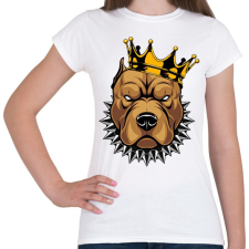 PRINTFASHION Pitbull király - Női póló - Fehér női póló