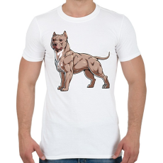 PRINTFASHION Pitbull kutya - Férfi póló - Fehér