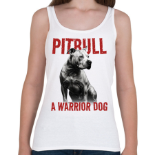 PRINTFASHION Pitbull - Női atléta - Fehér női trikó