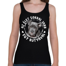 PRINTFASHION Pitbull - Női atléta - Fekete női trikó