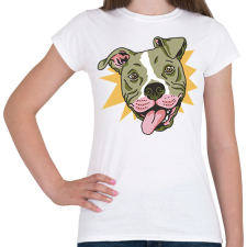 PRINTFASHION Pitbull - Női póló - Fehér női póló
