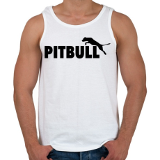 PRINTFASHION Pitbull paródia - Férfi atléta - Fehér