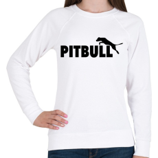 PRINTFASHION Pitbull paródia - Női pulóver - Fehér