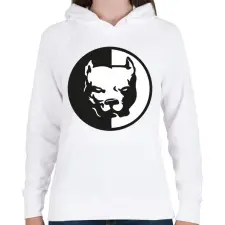 PRINTFASHION pitbull-png-272563 - Női kapucnis pulóver - Fehér női pulóver, kardigán