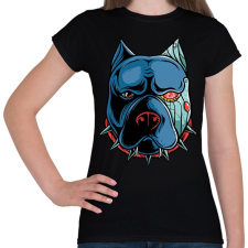PRINTFASHION Pitbull robot - Női póló - Fekete női póló