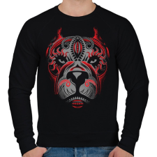PRINTFASHION Pitbull tetkó - Férfi pulóver - Fekete férfi pulóver, kardigán