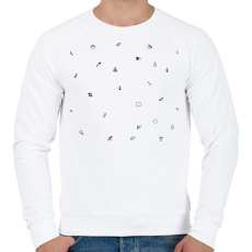 PRINTFASHION Pixel - Férfi pulóver - Fehér