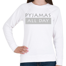 PRINTFASHION Pizsi egész nap! - Női pulóver - Fehér női pulóver, kardigán