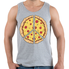 PRINTFASHION Pizza béke - Férfi atléta - Sport szürke