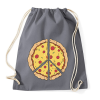 PRINTFASHION Pizza béke - Sportzsák, Tornazsák - Grafitszürke