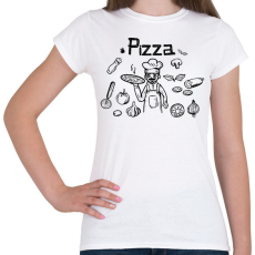 PRINTFASHION pizza chef - Női póló - Fehér