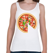 PRINTFASHION pizza dad - Női atléta - Fehér női trikó