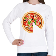 PRINTFASHION pizza dad - Női pulóver - Fehér