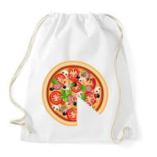 PRINTFASHION pizza dad - Sportzsák, Tornazsák - Fehér tornazsák