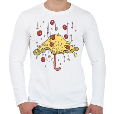 PRINTFASHION Pizza esernyő - Férfi hosszú ujjú póló - Fehér férfi póló