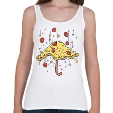 PRINTFASHION Pizza esernyő - Női atléta - Fehér női trikó