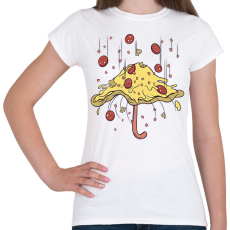 PRINTFASHION Pizza esernyő - Női póló - Fehér