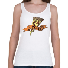 PRINTFASHION Pizza Forever - Női atléta - Fehér női trikó