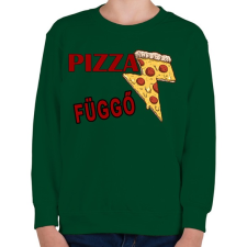 PRINTFASHION Pizza Függő - Gyerek pulóver - Sötétzöld gyerek pulóver, kardigán