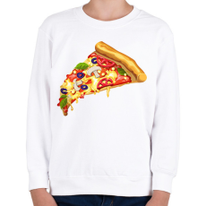 PRINTFASHION Pizza  - Gyerek pulóver - Fehér