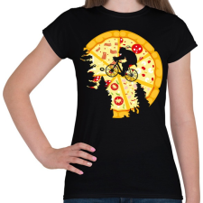 PRINTFASHION Pizza hold - Női póló - Fekete női póló