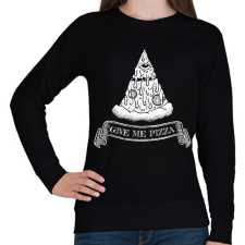 PRINTFASHION Pizza illuminati - Női pulóver - Fekete női pulóver, kardigán