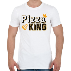 PRINTFASHION Pizza király - Férfi póló - Fehér