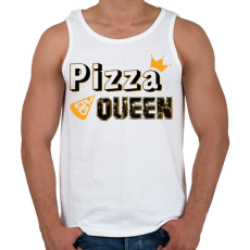 PRINTFASHION Pizza királynő - Férfi atléta - Fehér