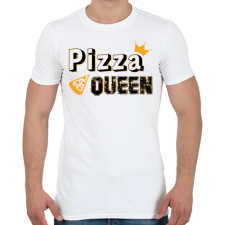 PRINTFASHION Pizza királynő - Férfi póló - Fehér férfi póló