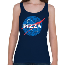 PRINTFASHION Pizza - Női atléta - Sötétkék női trikó