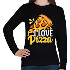 PRINTFASHION pizza  - Női pulóver - Fekete női pulóver, kardigán