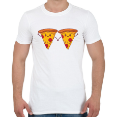PRINTFASHION Pizza pár - Férfi póló - Fehér