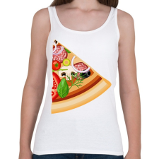 PRINTFASHION Pizza son - Női atléta - Fehér női trikó
