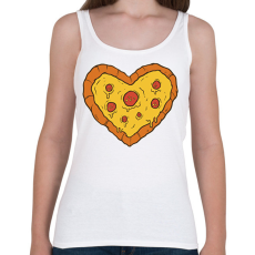PRINTFASHION Pizza szív - Női atléta - Fehér