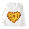 PRINTFASHION Pizza szív - Sportzsák, Tornazsák - Fehér