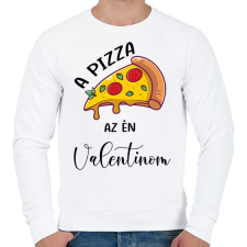 PRINTFASHION Pizza Valentin nap - Férfi pulóver - Fehér női pulóver, kardigán